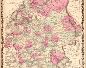 Poster, Many Sizes Available; Map Of Russia 1862