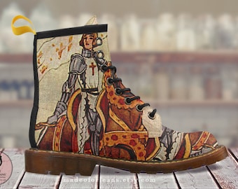 Joan of Arc Doc Martens Style Leather Boots for Women