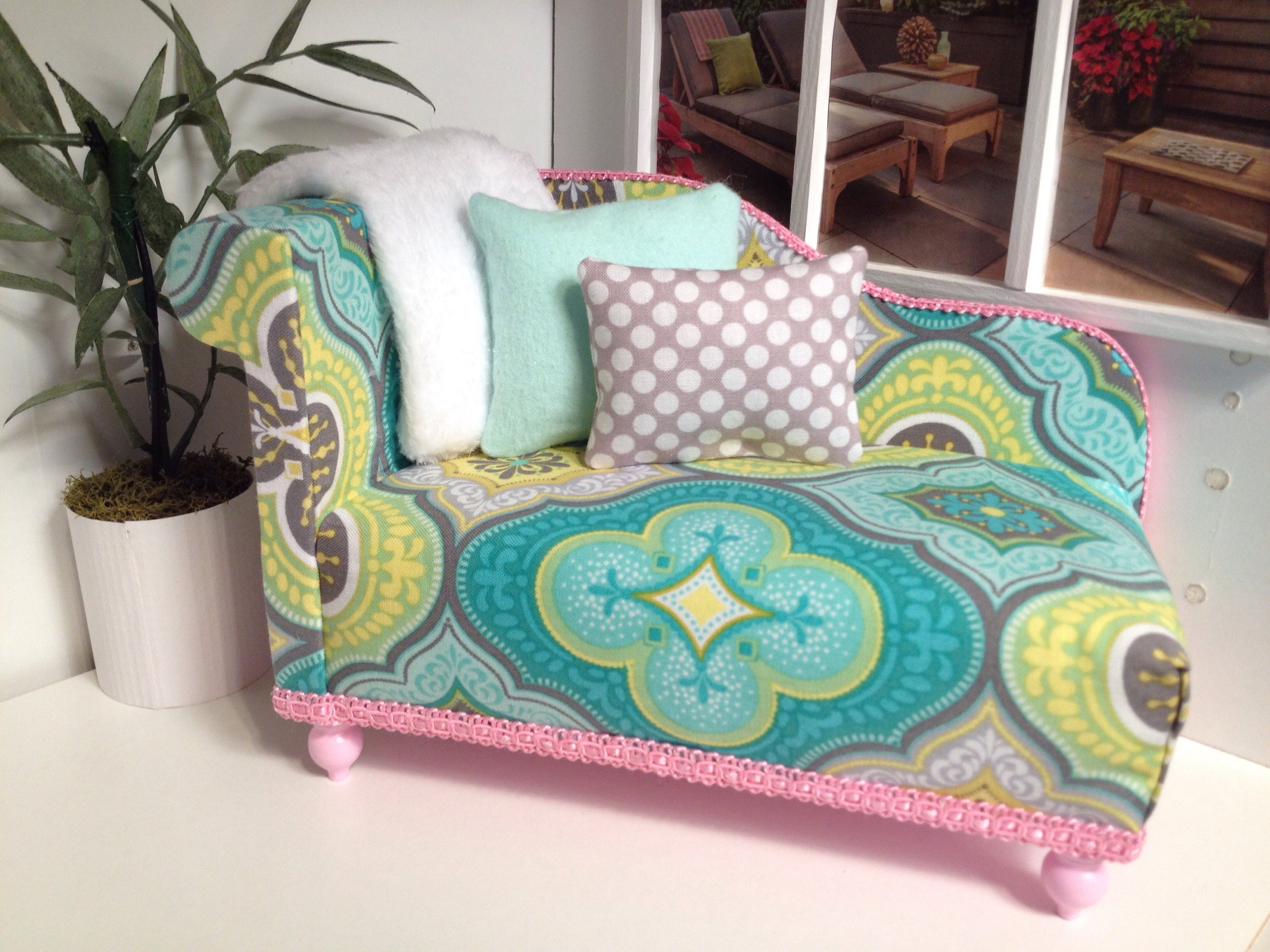 Chaise Lounge Chair dollhouse furniture 16 scale 12