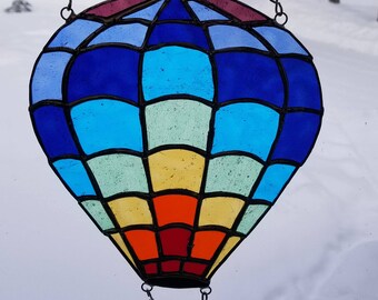 Stained Glass Hot Air Balloon Suncatcher