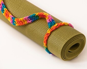 Yoga Mat Strap, Yoga Mat Sling, Yoga Bag, Bikini Print, Slim Tote Handle - US Shipping Included - Original HH Design