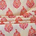 Beautiful Pink Mughal Print Fabric, Hand Block Printed Indian Fabric, Printed Cotton Fabric by yard, Fabric of India