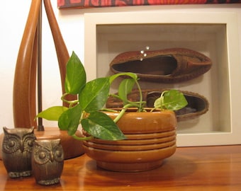 Mid Century Modern Haeger Pottery Planter - Butterscotch