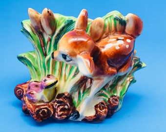 Vintage Bambi Planter, Vintage Bambi Figurine, Succulent Planter