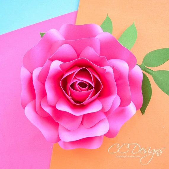 Paper Rose Template, Small Paper Flower Rose Template ...