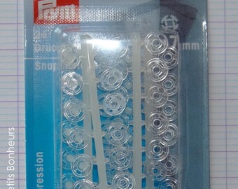 24 snaps round clear 7 mm - PRYM 347 155