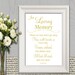 Gold Wedding Memorial table In loving memory printable Custom