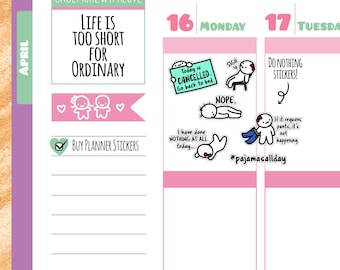 Munchkins - Anti-Adulting I Don't Want to Do Anything Today Planner Stickers (M127)