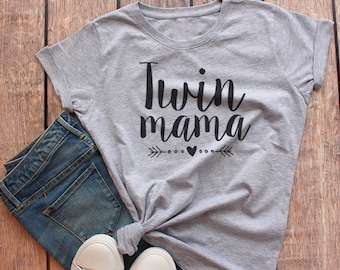Twin Mom Shirt, Twin Mama Shirt, Mom of Twins Shirt, Gift for Mom of Twins
