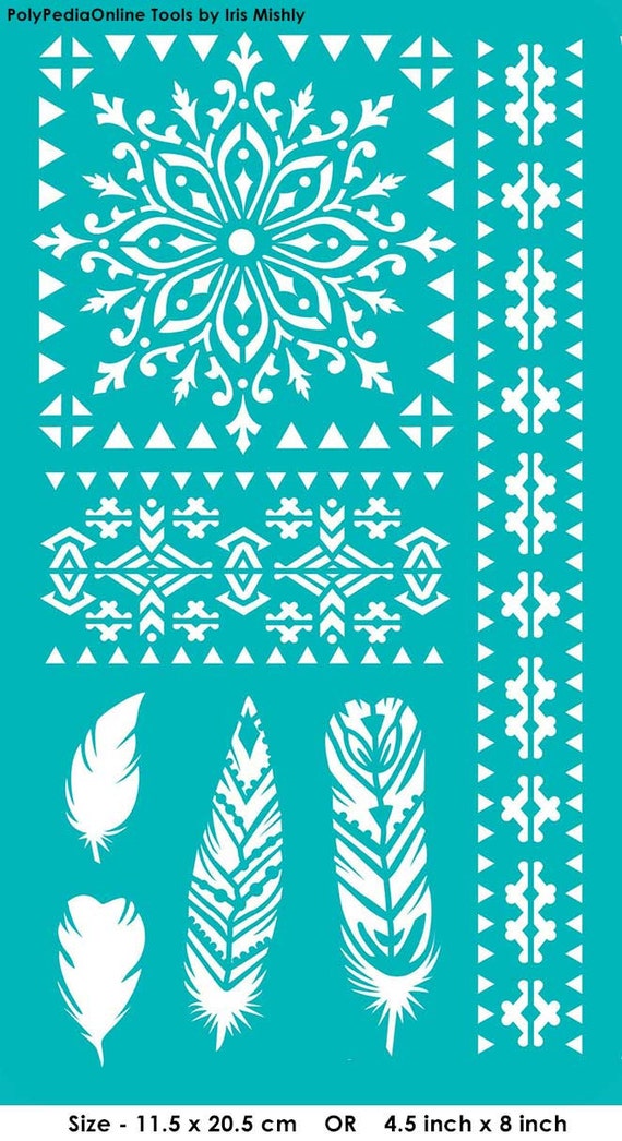Stencil Stencils Pattern Template Reusable Adhesive Craft