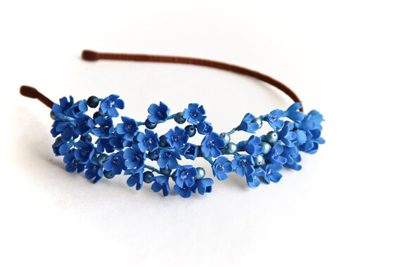 Blue Flower Bobby Pins - wide 2