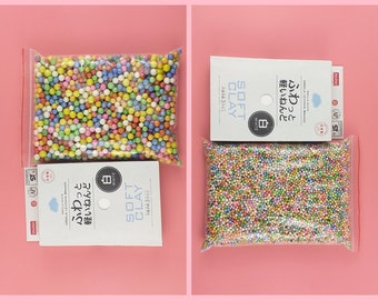 Combination of daiso clay and foam beads,Slime material package