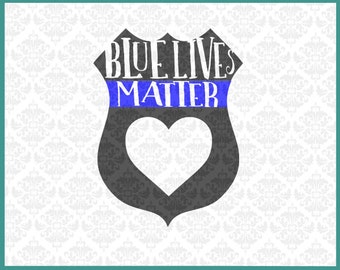 Download Police Badge SVG Blue Lives Matter Thin Blue Line Police