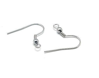 With steel ear wires stainless 23mm x 22mm in packs of 10/30/50 units