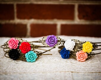 The Scarlet Headband (Rose headband)