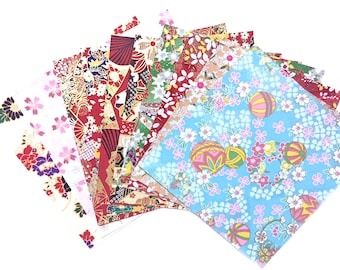 Scrap Pack - Japanese rice and origami paper ephemera, paper with beautiful golden print 4