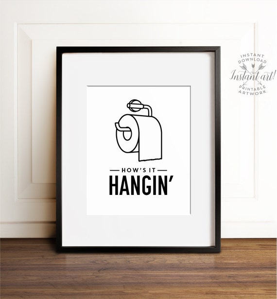 Funny bathroom sign PRINTABLE art Kids bathroom decor