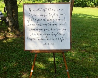 C.S. Lewis Wood Quote Sign | Wedding Decor