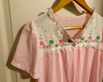 Pink Vintage Chiffon Nightgown