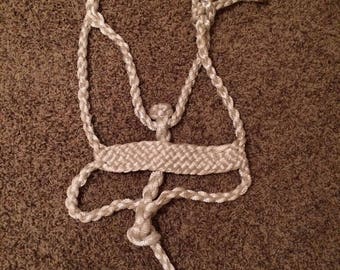 White muletape halter
