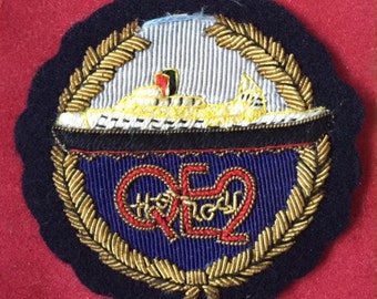 Harrods London QE2 Gold Bullion Vintage Applique