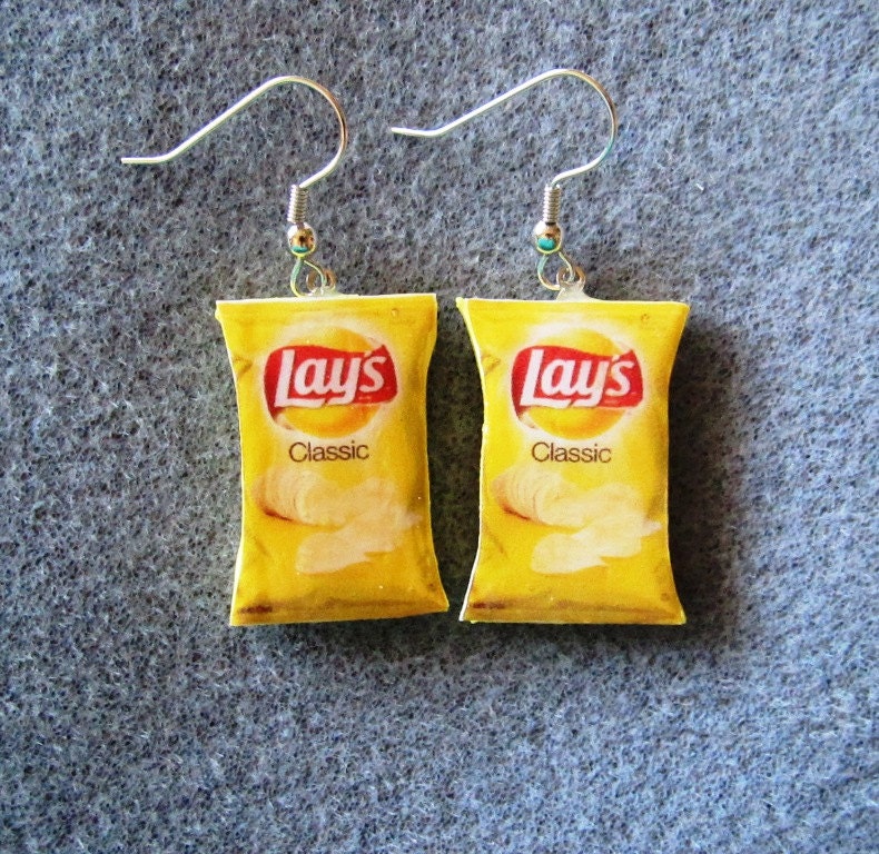 Lay's Classic Potato Chips Kitsch Dangle Polymer Clay Junk
