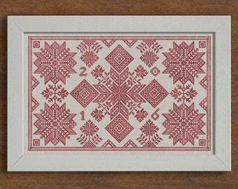 INSTANT DOWNLOAD Stars of the North counted cross stitch patterns by Modern Folk at thecottageneedle.com PDF monochromatic woodland
