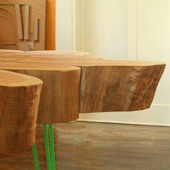 Nimbus Cloud Coffee Table Live Edge With Mid Century Modern Nimbus Cloud Coffee Table Live Edge With Mid Century Modern Hairpin Legs Mod Urban Wood Salvage Neon Green Summer