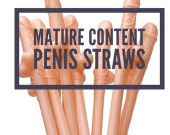 Penis Straws, big D*ck straws, Pink color, Flesh Colored penis straws, dicky straws