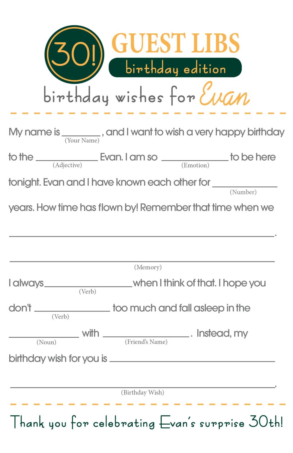 Dad Libs A Free Printable to Celebrate Father s Day FIVEheartHOME