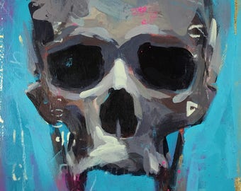 CALAVERA No.01 painting on wood panel
