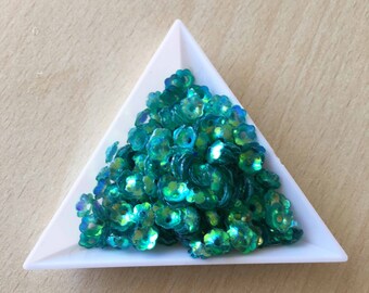 Glitter / floral Bowl "seaspray iridescent" 6 mm in bulk