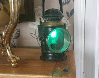 Vintage railway lantern lamp