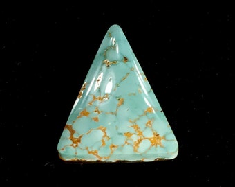 Number 8 Turquoise Natural Gem High Grade Crystalline Matrix #8 Cabochon 8.6 CTS