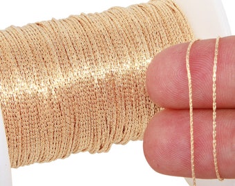1 FT 0.6 mm 14K Gold Filled Snake Chain (GF656) Price Per Foot