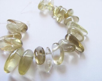 20 pearls rice 10 yellow quartz / 17mm
