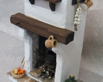 DollHouse Miniature Fire - Tudor / Medieval / Cottage