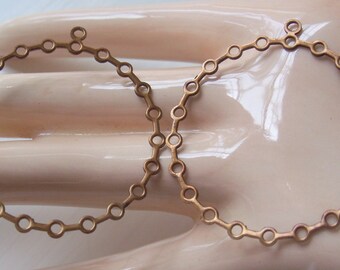 Vintage Oxidized Brass Pendant Findings
