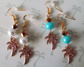 50% SALE Palm Tree Earrings..Tropical Earrings..Hawaiian