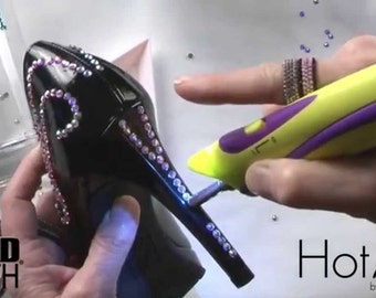 Beadsmith Hot Fix Cordless Vacuum Hotfix Gem Applicator using Battery Rhinestone tools