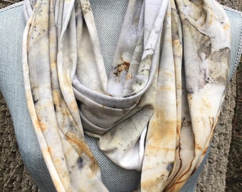 Eco Printed Jersey Infinity Scarf