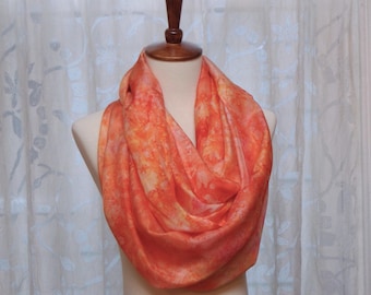 Hand Dyed Silk Infinity Scarf