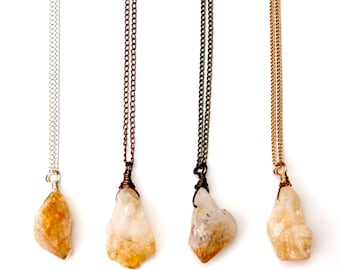 raw citrine necklace, citrine necklace, citrine pendant, citrine jewelry, citrine, birthstone necklace, raw stone, raw citrine, raw jewelry