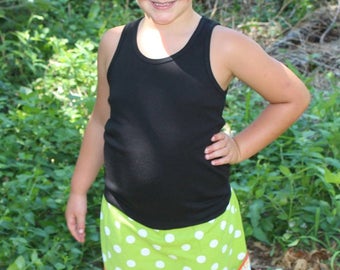 Lime alphabet 4 pocket skirt (2T, 3T, 4T, 5T, 6, 7, 8, 10)