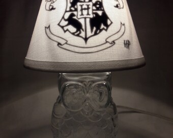 Mason jar small lamp, nightlight - Harry Potter, Hogwarts influenced