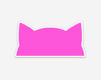 Kitty Hat Blank Bumper, Window, Laptop Sticker Window Decal
