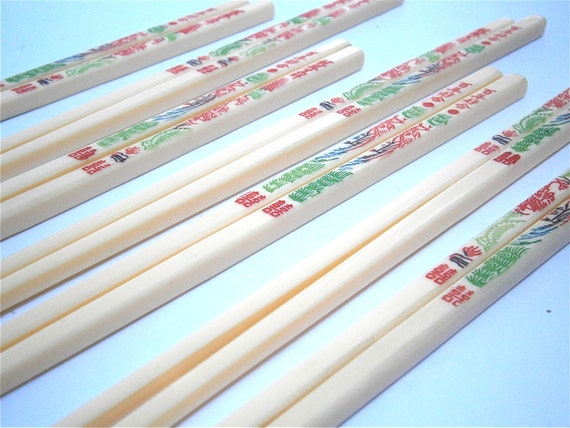 Image result for plastic chinese chopsticks vintage