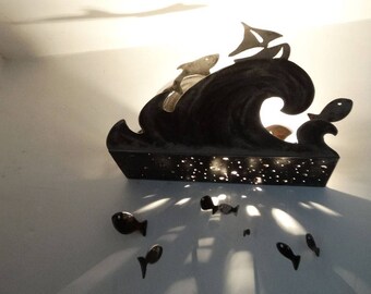 Lamp applique kids sea and boat
