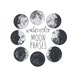 Watercolor Moon Phases, Lunar Chart Clip Art, Digital Download Moon Chart Lunar Phases, Moon Clipart, Watercolor Lunar Clip Art, Moon Art