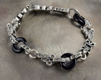 Art Deco Bracelet, Wedding Bracelet, Bridal Bracelet, Deco Bracelet, Art Deco Jewelry, Gatsby Bracelet, Wedding, Bridal Jewelry BR404